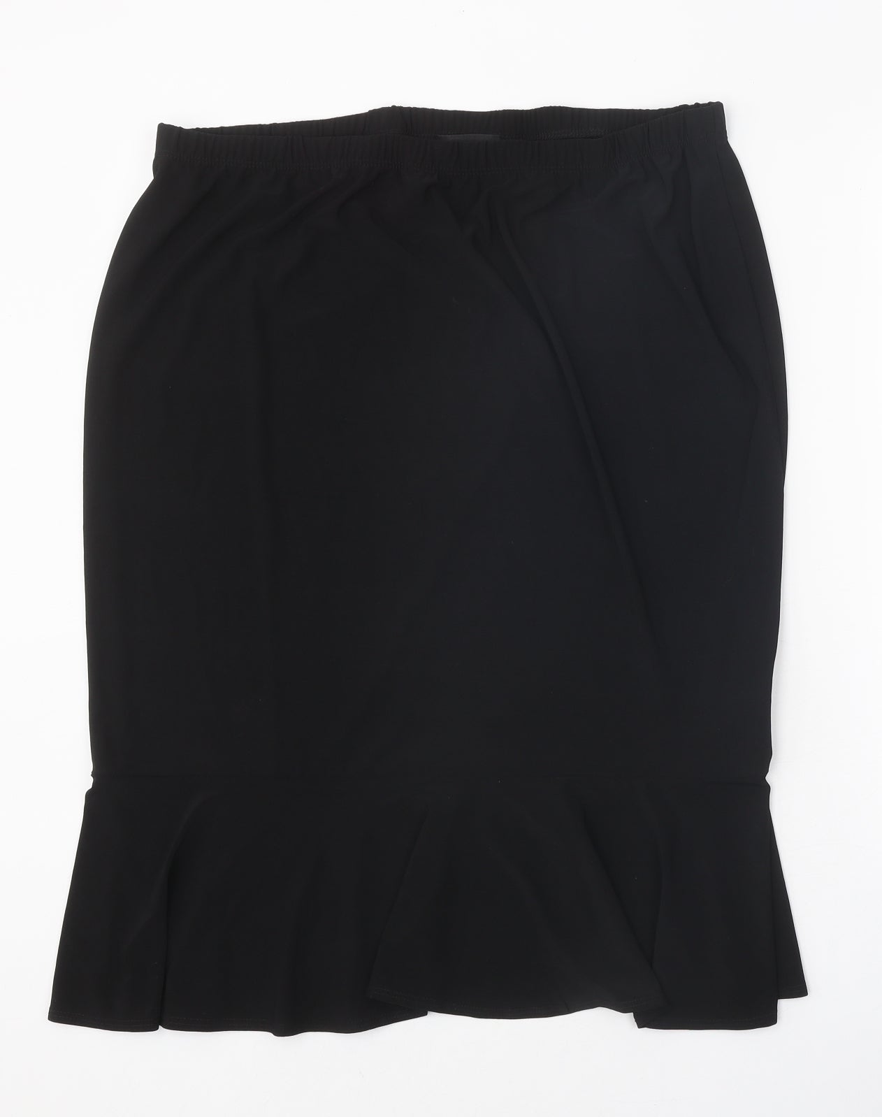 Antthony Womens Black Polyester Trumpet Skirt Size XL