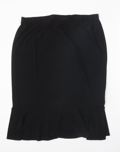 Antthony Womens Black Polyester Trumpet Skirt Size XL