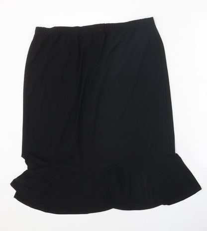 Antthony Womens Black Polyester Trumpet Skirt Size XL
