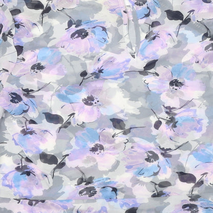 Papaya Womens Multicoloured Floral Polyester Cropped T-Shirt Size 12 Round Neck