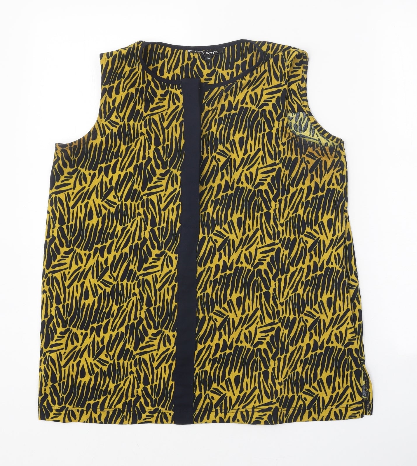Womens UK Size 10 NEXT Yellow Basic Blouse