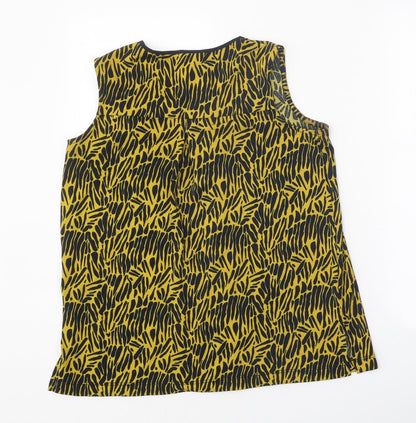 Womens UK Size 10 NEXT Yellow Basic Blouse