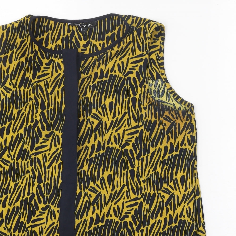 Womens UK Size 10 NEXT Yellow Basic Blouse