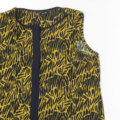 Womens UK Size 10 NEXT Yellow Basic Blouse