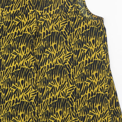Womens UK Size 10 NEXT Yellow Basic Blouse