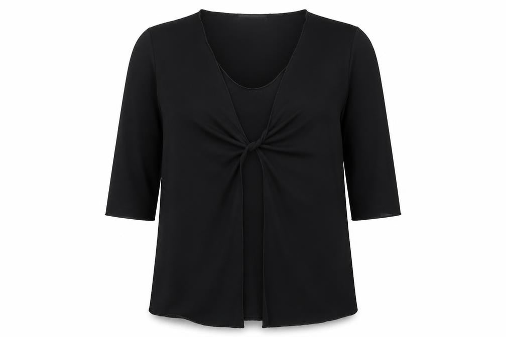 Womens UK Size 16 Berkertex Black Basic Blouse