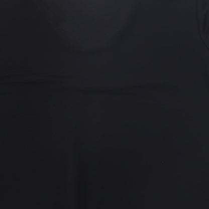 Berkertex Womens Black Polyester Basic Blouse Size 16 Scoop Neck