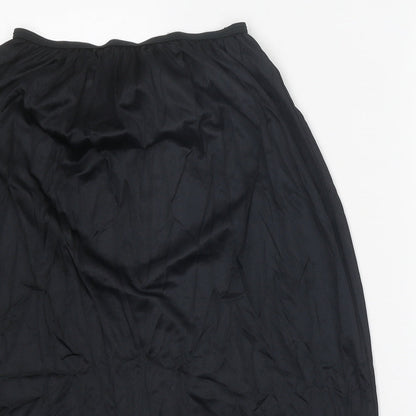 Preworn Womens Black Nylon Straight & Pencil Skirt Size 10
