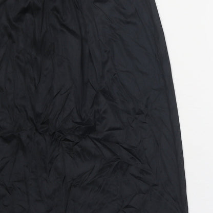 Preworn Womens Black Nylon Straight & Pencil Skirt Size 10