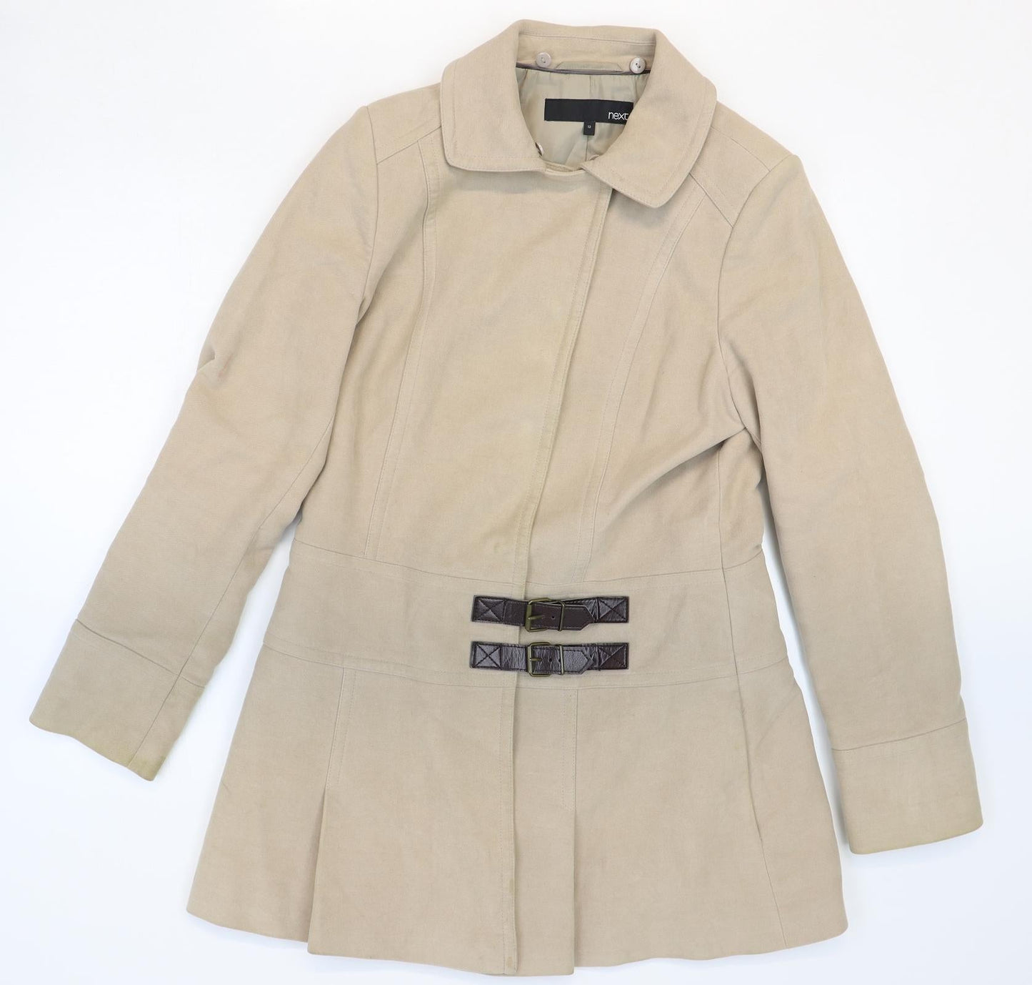 Womens UK Size 12 NEXT Brown Overcoat