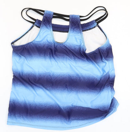 Womens UK Size L Preworn Blue Basic Tank
