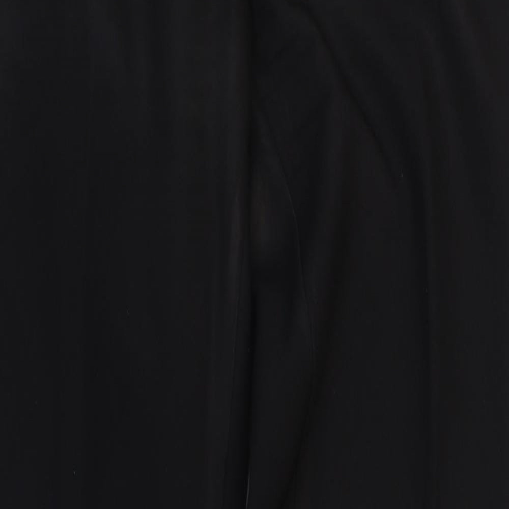George Womens Black Polyester Dress Pants Trousers Size 10 Regular Zip