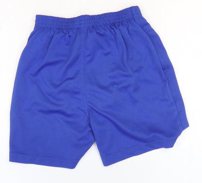 Awdis Boys Blue Polyester Sweat Shorts Size 9-10 Years Regular - Size: 9-11