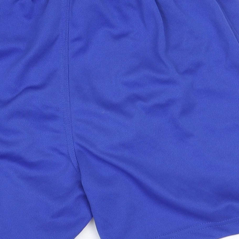 Awdis Boys Blue Polyester Sweat Shorts Size 9-10 Years Regular - Size: 9-11