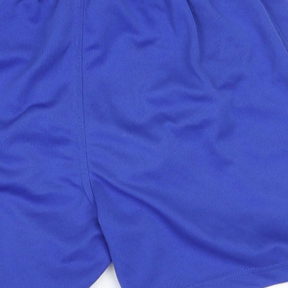 Awdis Boys Blue Polyester Sweat Shorts Size 9-10 Years Regular - Size: 9-11