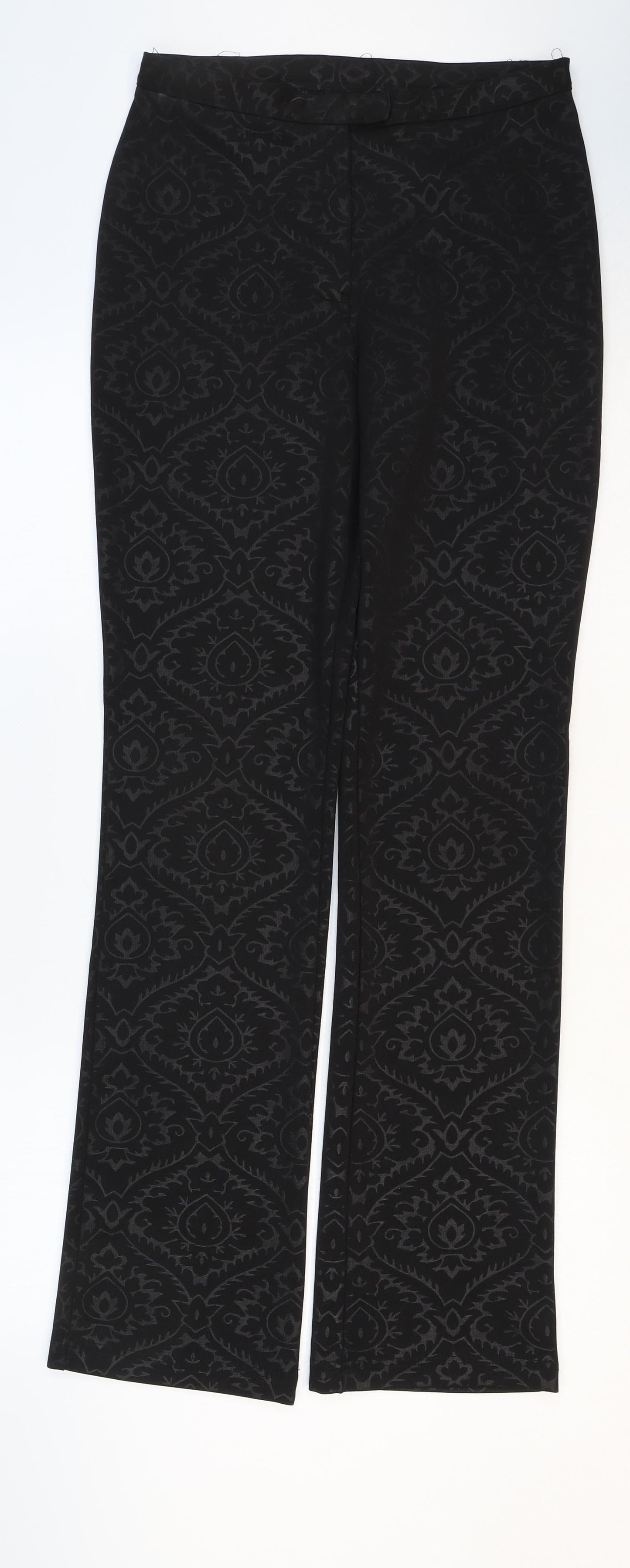 Womens UK Size 10 Oasis Regular Fit  Black Trousers