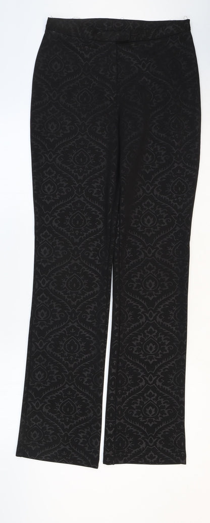 Womens UK Size 10 Oasis Regular Fit  Black Trousers