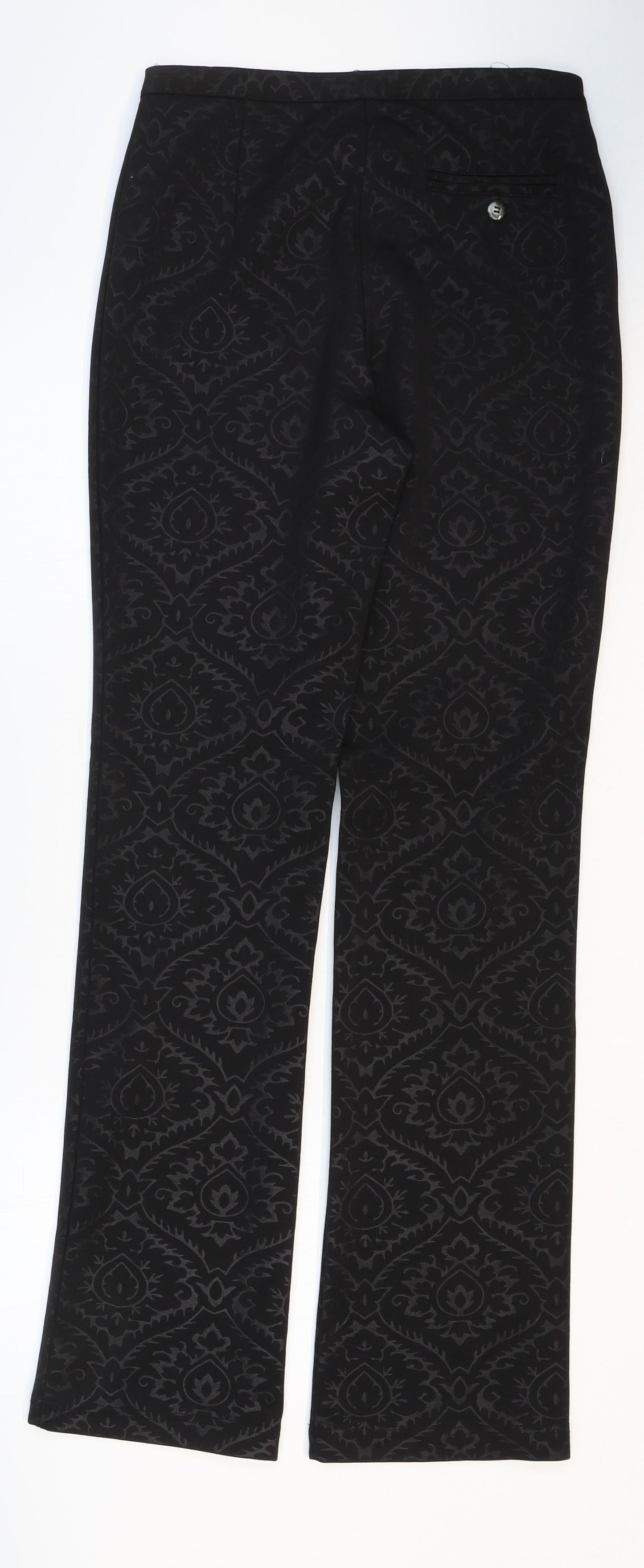 Womens UK Size 10 Oasis Regular Fit  Black Trousers