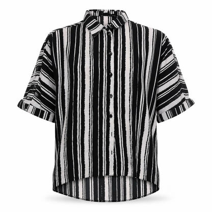 Womens UK Size 8 New Look Black Basic Button-Up
