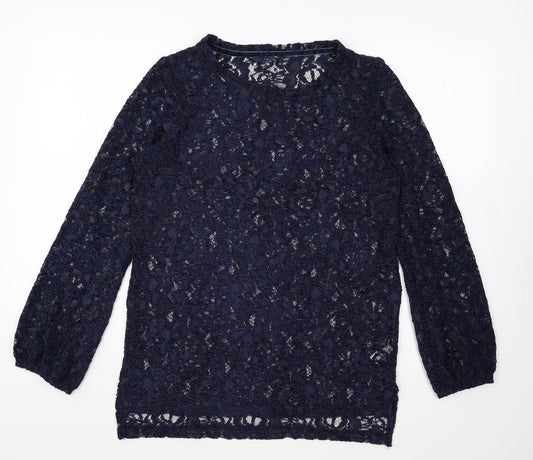 Womens UK Size 10 NEXT Blue Basic Blouse