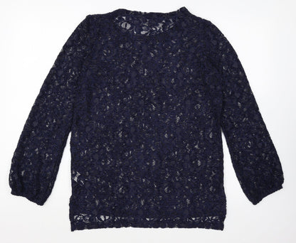 Womens UK Size 10 NEXT Blue Basic Blouse
