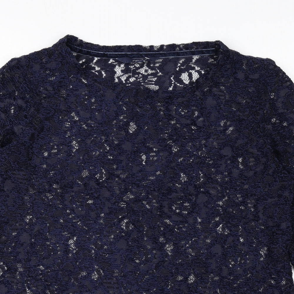 Womens UK Size 10 NEXT Blue Basic Blouse