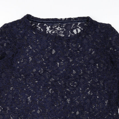 Womens UK Size 10 NEXT Blue Basic Blouse