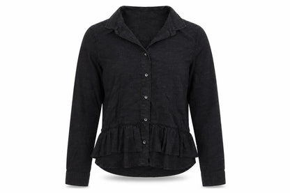 Womens UK Size 8 NEXT Black Basic Button-Up