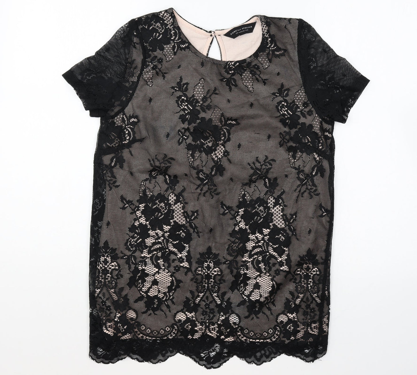 Womens UK Size 10 NEXT Black Basic T-Shirt