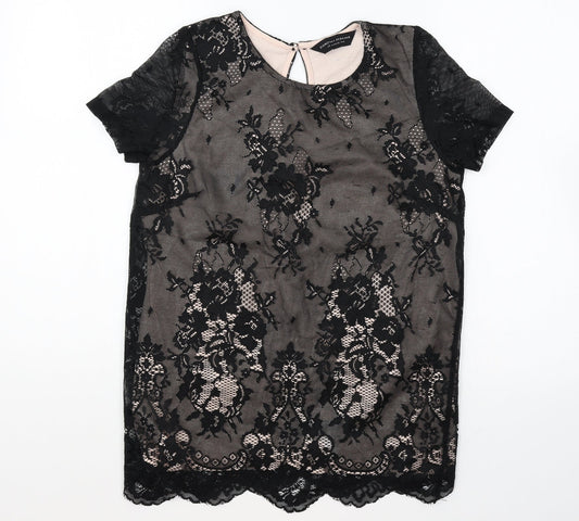 Womens UK Size 10 NEXT Black Basic T-Shirt