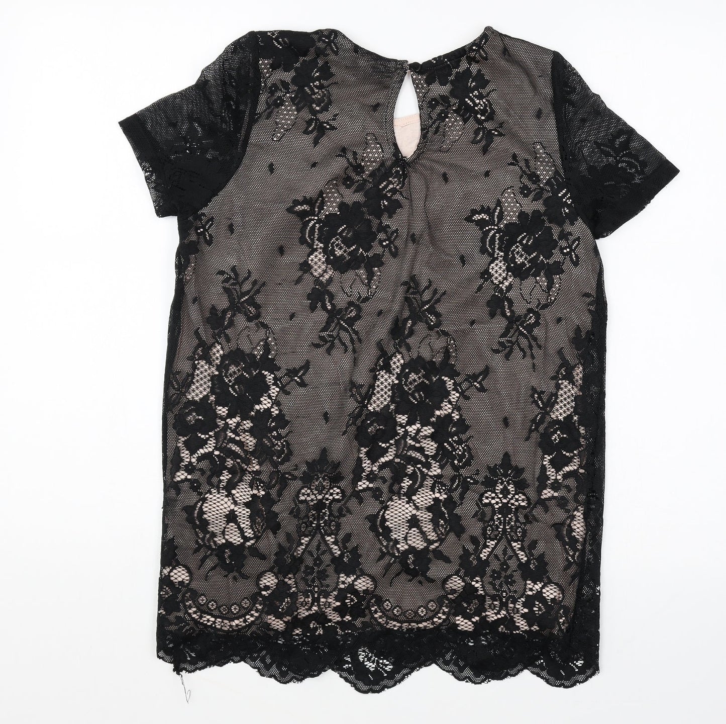 Womens UK Size 10 NEXT Black Basic T-Shirt