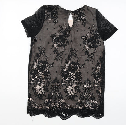 Womens UK Size 10 NEXT Black Basic T-Shirt