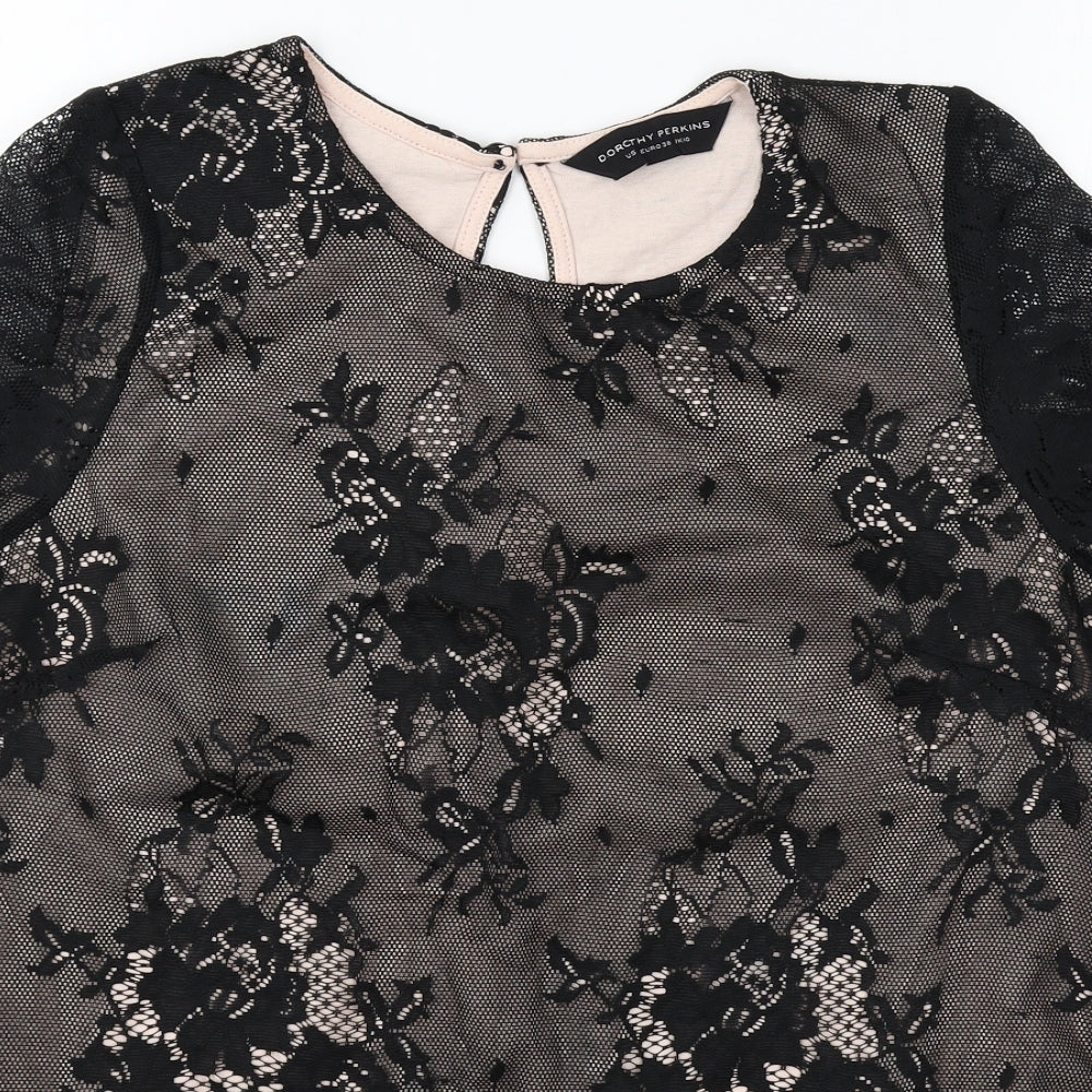 Womens UK Size 10 NEXT Black Basic T-Shirt
