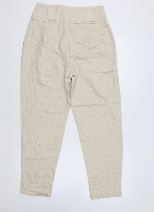 Primark Womens Beige Polyester Bloomer Trousers Size 8 L26 in Regular Zip