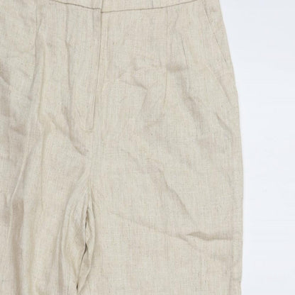 Primark Womens Beige Polyester Bloomer Trousers Size 8 L26 in Regular Zip