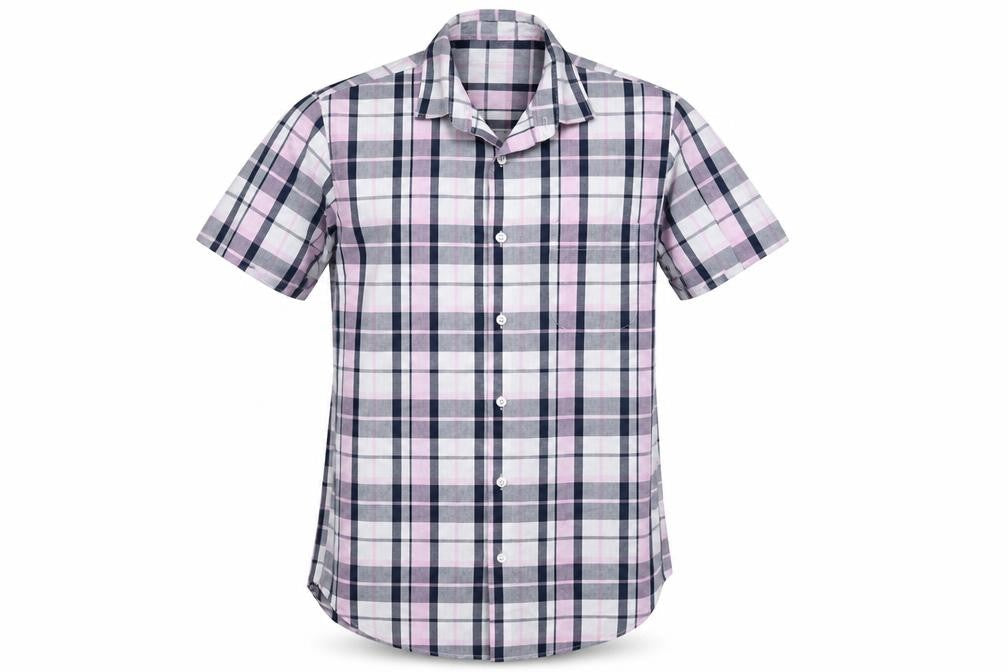 Cedarwood State Mens White Plaid Polyester Button-Up Size S Collared Button