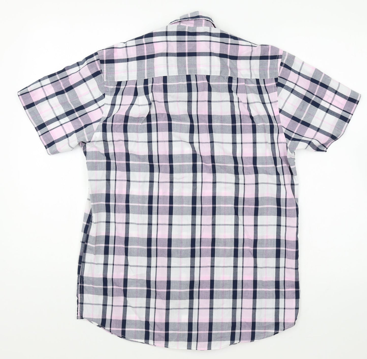 Mens UK Size S Cedar Wood State White  Button-Up Short Sleeve Casual Shirt