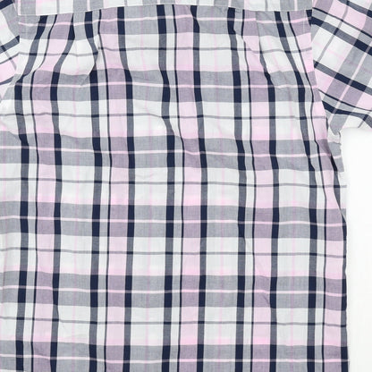 Mens UK Size S Cedar Wood State White  Button-Up Short Sleeve Casual Shirt