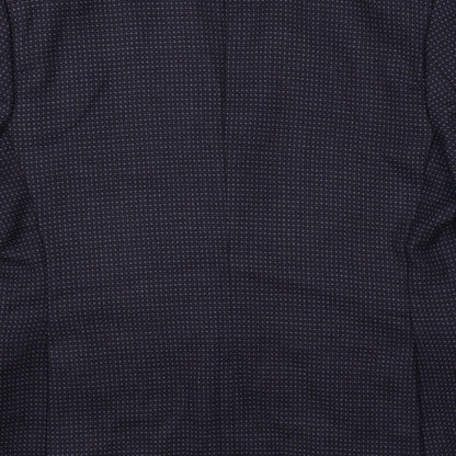 atelier torino Mens Blue Polka Dot Wool Jacket Blazer Size 40