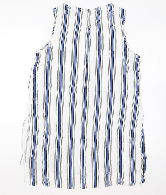 Womens UK Size 12 New Look White Basic Tank