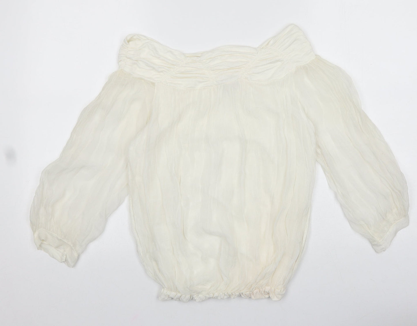 Womens UK Size S Phase Eight White Basic Blouse