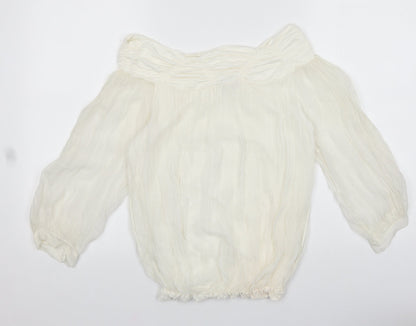 Womens UK Size S Phase Eight White Basic Blouse