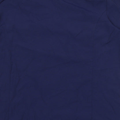 Womens UK Size 12 Preworn Blue Basic Button-Up