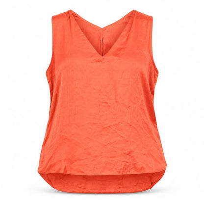 Womens UK Size S Zara Orange Basic Tank