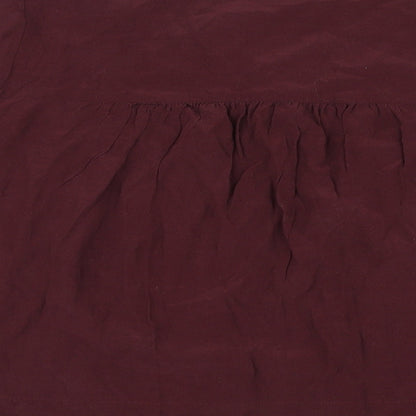 Repeat Womens Purple Polyester Basic Blouse Size 10 V-Neck