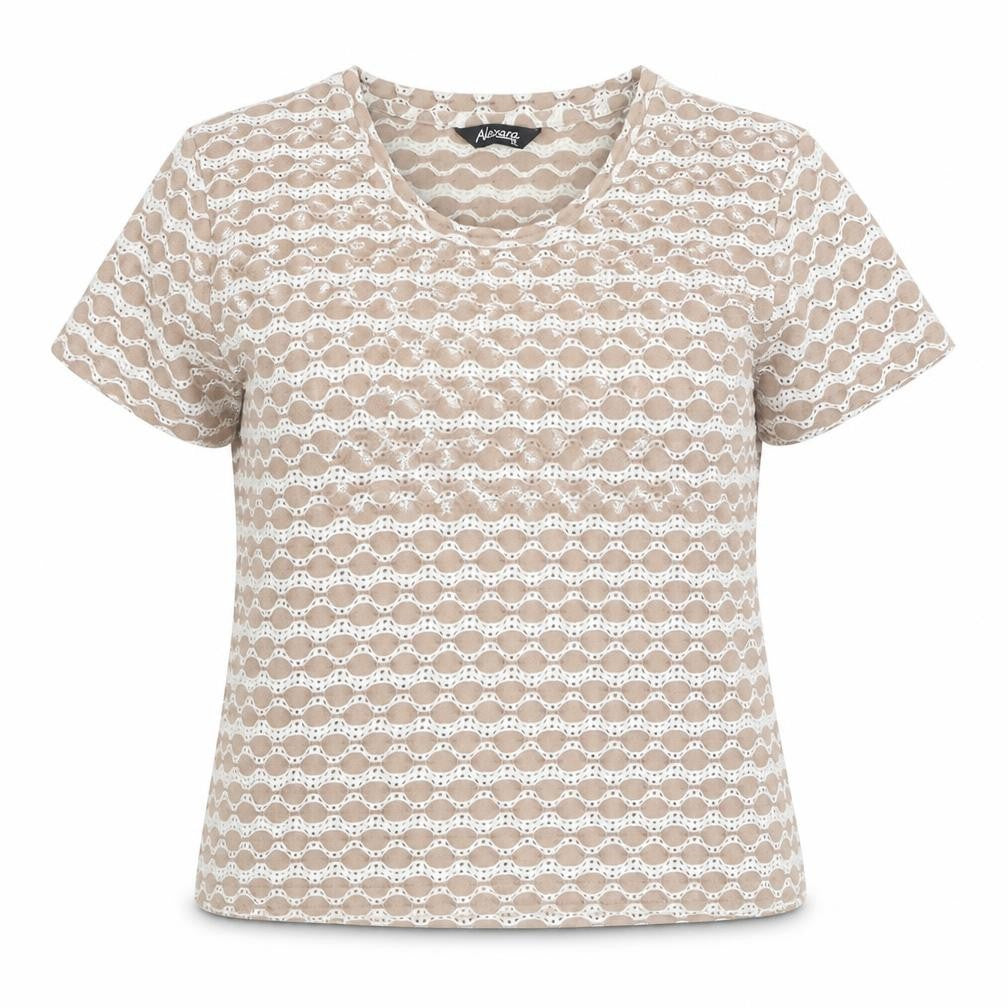 Womens UK Size 14 Alexara Brown Basic T-Shirt