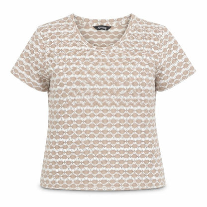 Womens UK Size 14 Alexara Brown Basic T-Shirt