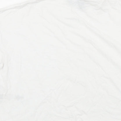 New Look Girls White Cotton Basic T-Shirt Size 9 Years Round Neck Pullover