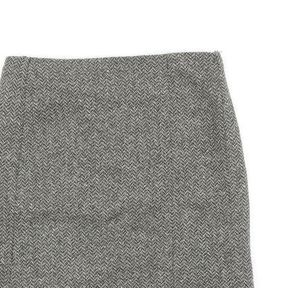 Gap Womens Gold Herringbone Polyester Trumpet Skirt Size S Zip