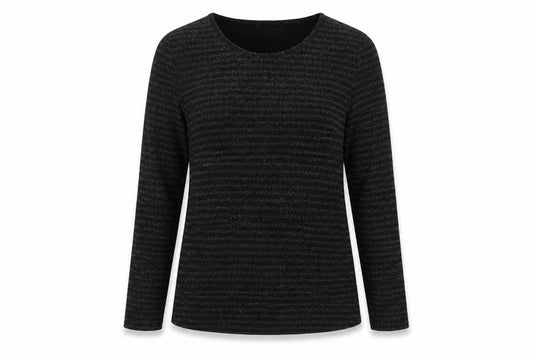Womens UK Size M Fransa Black Basic T-Shirt